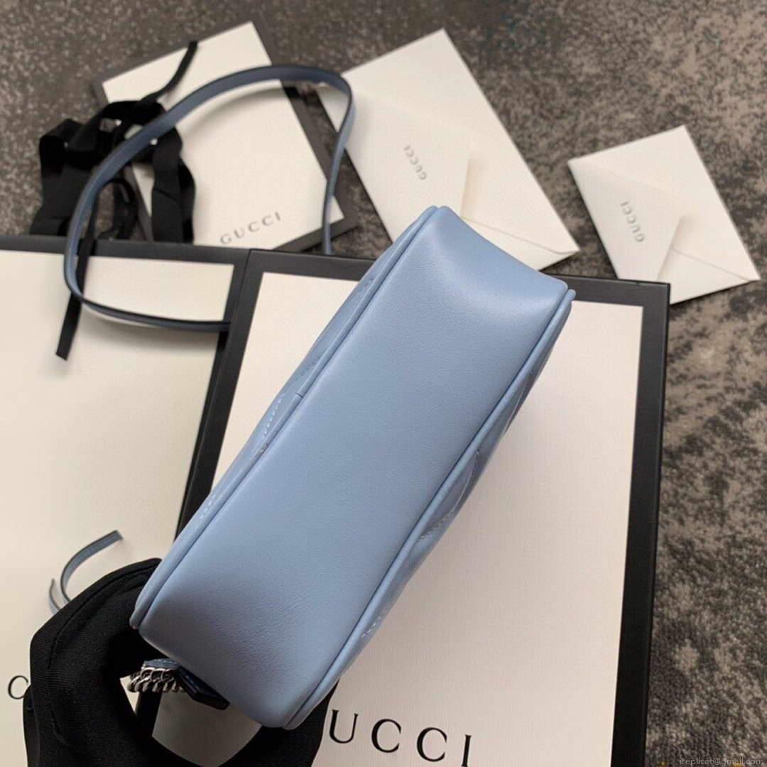 Gucci 448065 GG Marmont Matelassé Mini Bag Blue