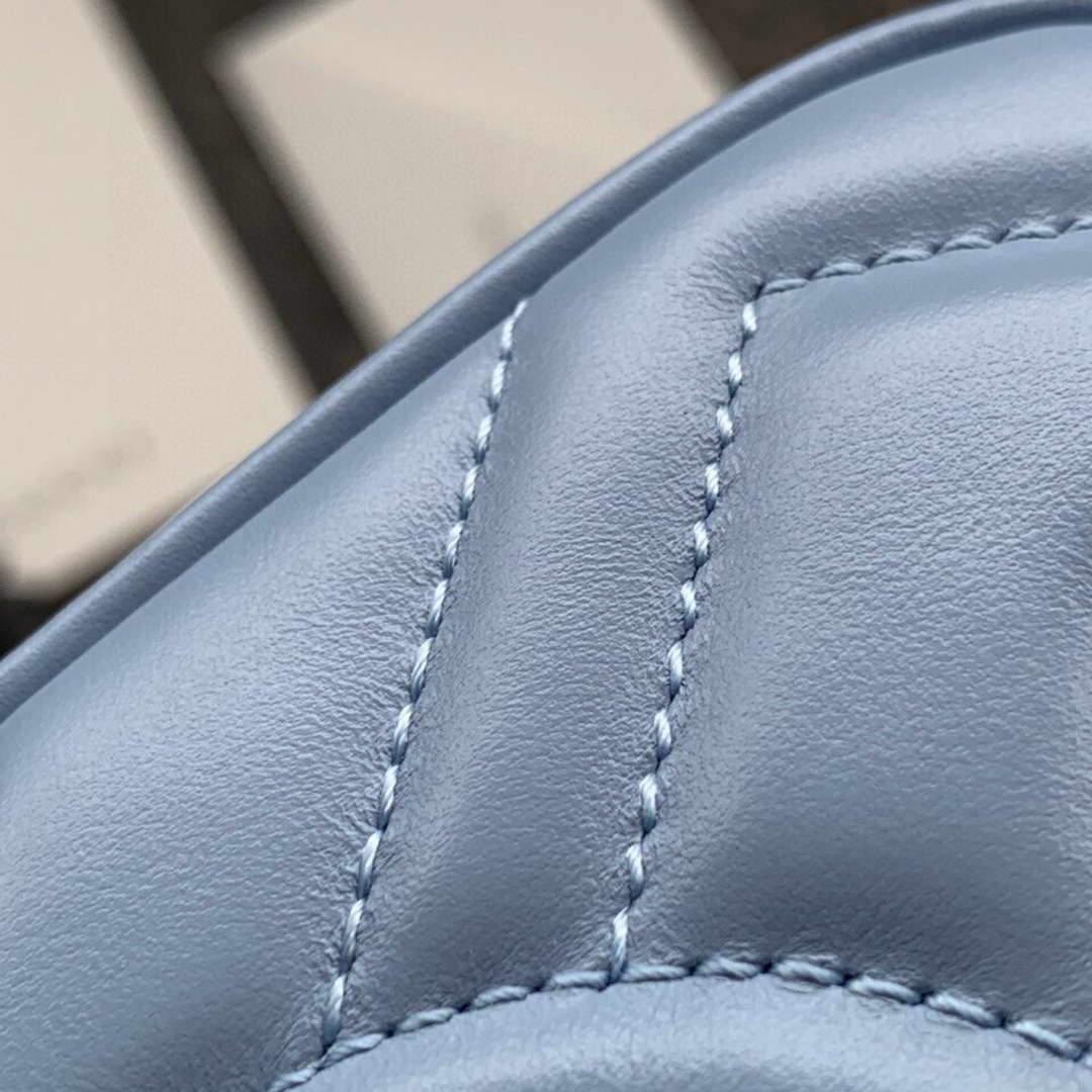 Gucci 448065 GG Marmont Matelassé Mini Bag Blue