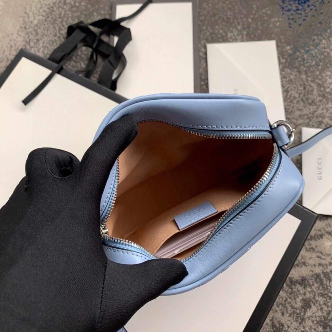 Gucci 448065 GG Marmont Matelassé Mini Bag Blue