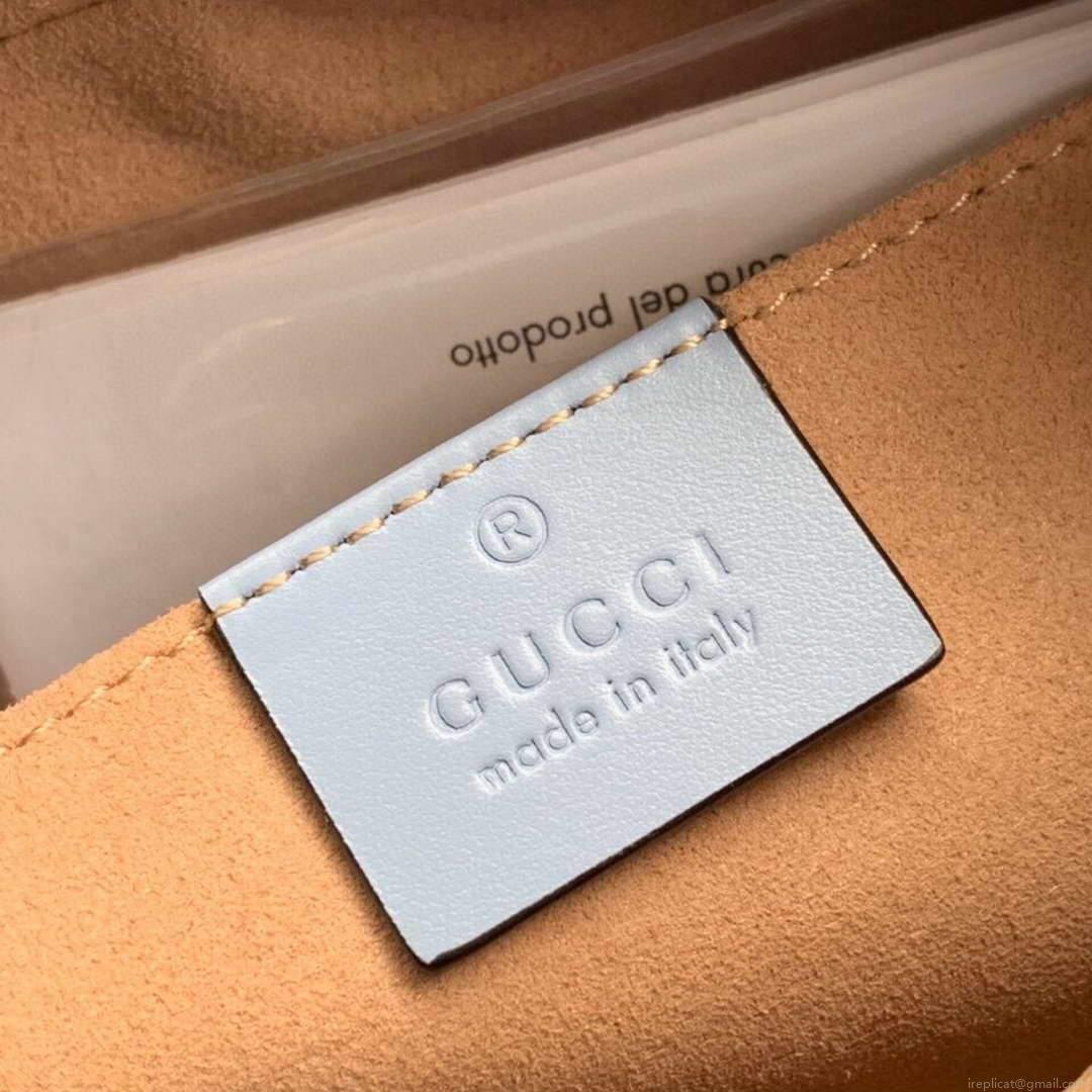 Gucci 448065 GG Marmont Matelassé Mini Bag Blue
