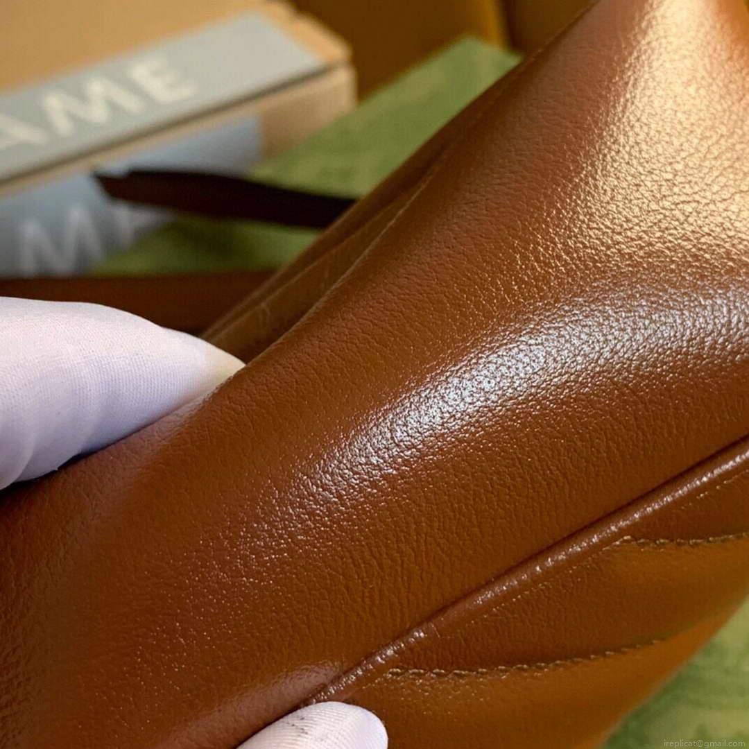 Gucci 448065 GG Marmont Matelassé Mini Bag Brown