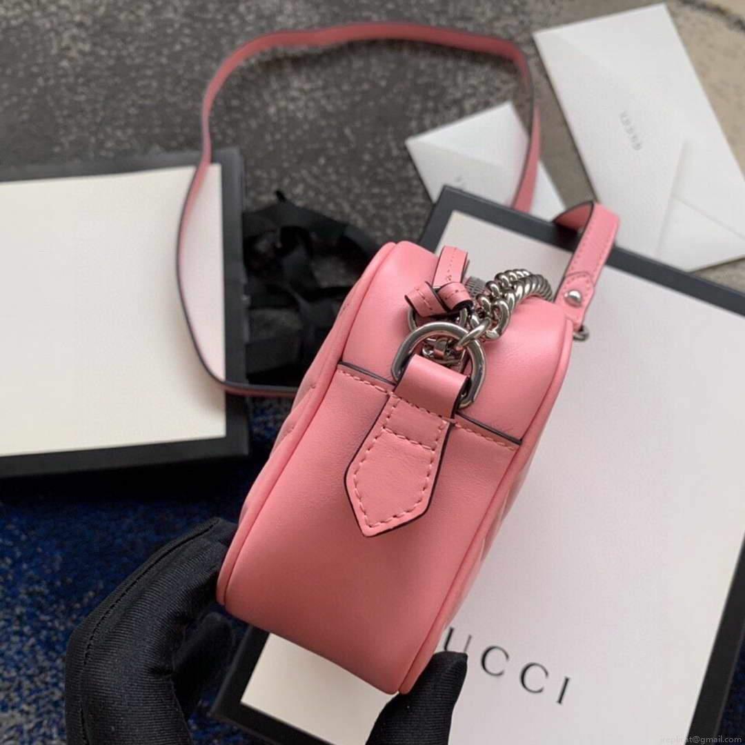 Gucci 448065 GG Marmont Matelassé Mini Bag Pink