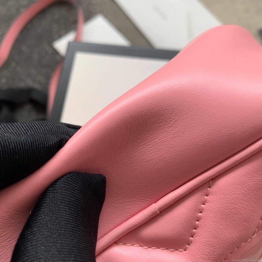 Gucci 448065 GG Marmont Matelassé Mini Bag Pink