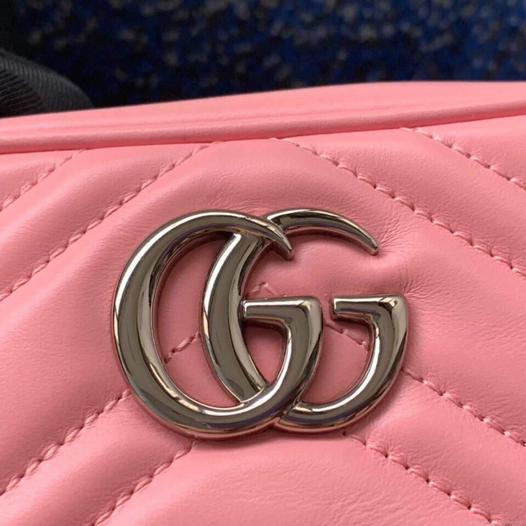 Gucci 448065 GG Marmont Matelassé Mini Bag Pink