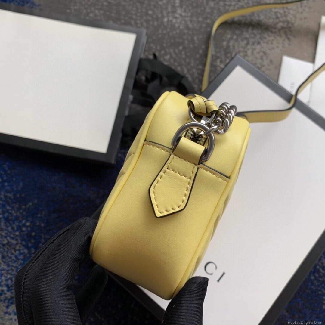 Gucci 448065 GG Marmont Matelassé Mini Bag Yellow