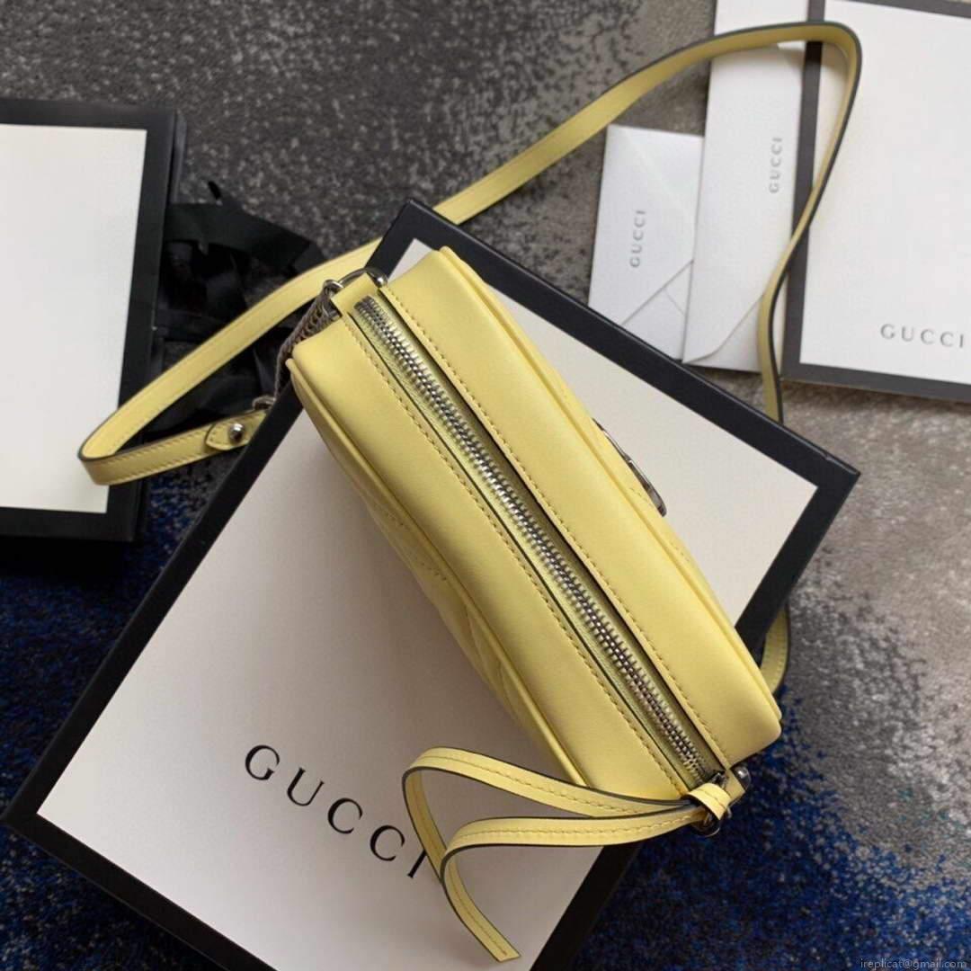 Gucci 448065 GG Marmont Matelassé Mini Bag Yellow