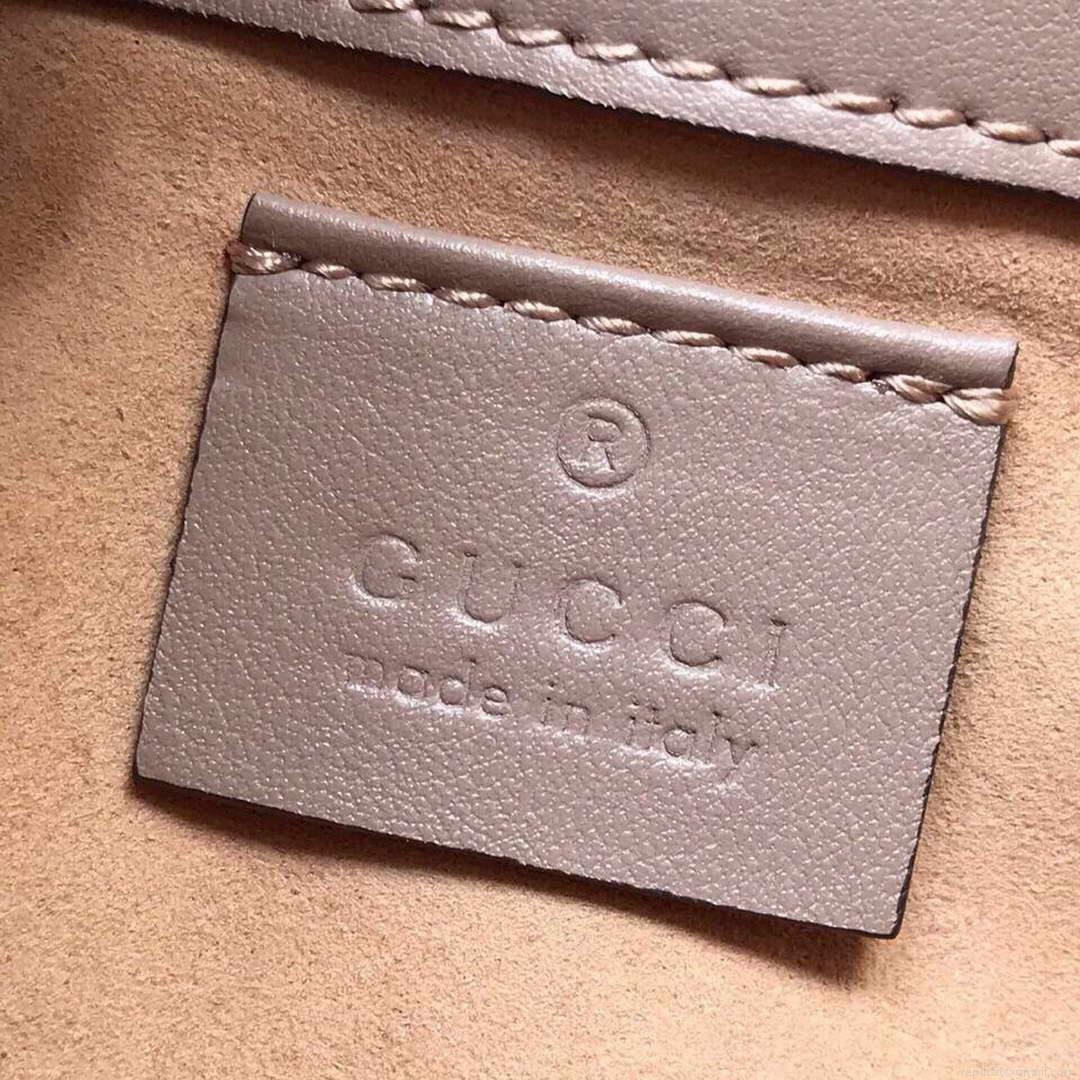 Gucci 476433 GG Marmont Matelassé Leather Super Mini Bag Light Pink
