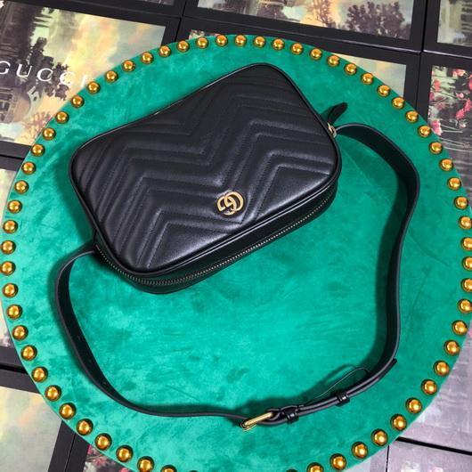 Gucci 523380 GG Marmont Matelassé Belt Bag 448065 Black