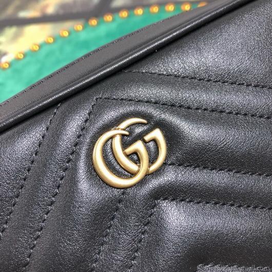Gucci 523380 GG Marmont Matelassé Belt Bag 448065 Black