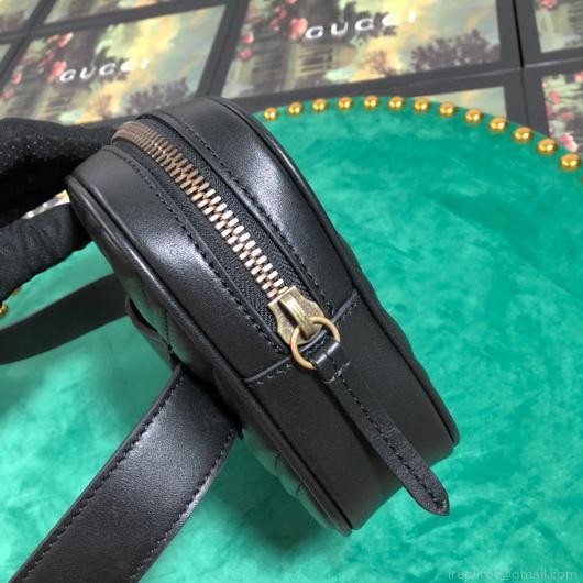 Gucci 523380 GG Marmont Matelassé Belt Bag 448065 Black