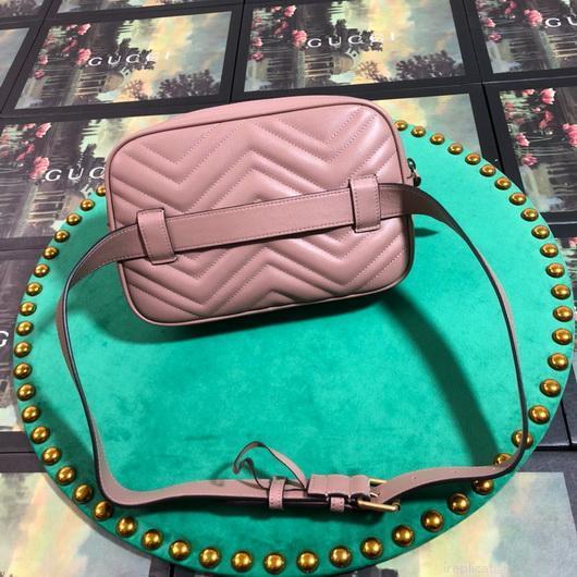 Gucci 523380 GG Marmont Matelassé Belt Bag 448065 Pink