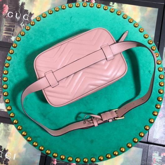 Gucci 523380 GG Marmont Matelassé Belt Bag 448065 Pink