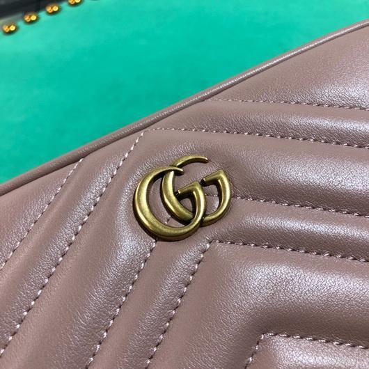 Gucci 523380 GG Marmont Matelassé Belt Bag 448065 Pink