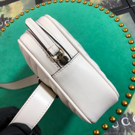 Gucci 523380 GG Marmont Matelassé Belt Bag 448065 White