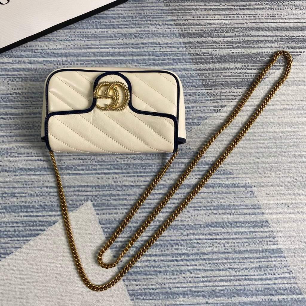 Gucci GG Marmont mini bag 574969 Beige