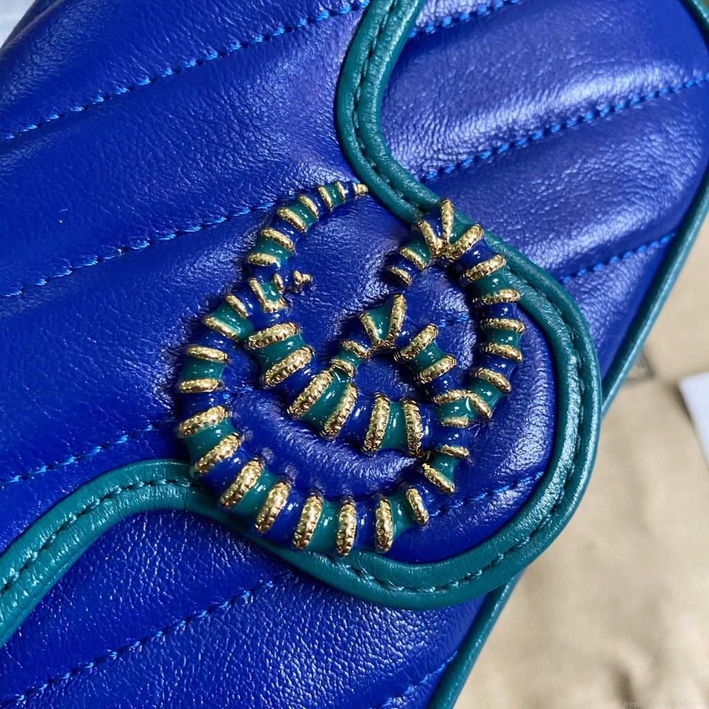 Gucci GG Marmont super mini bag 574969 Blue