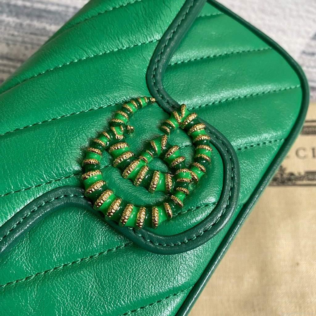 Gucci GG Marmont super mini bag 574969 Green