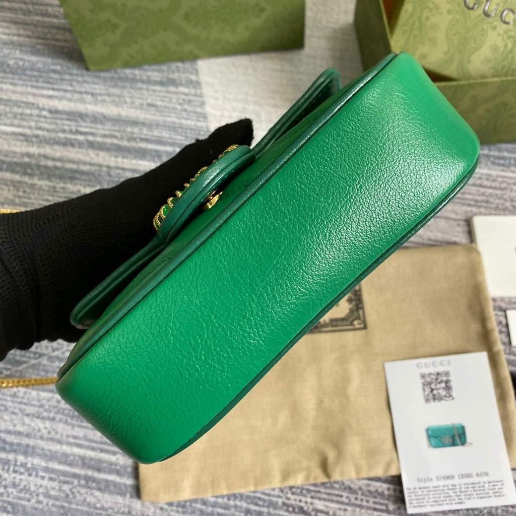 Gucci GG Marmont super mini bag 574969 Green