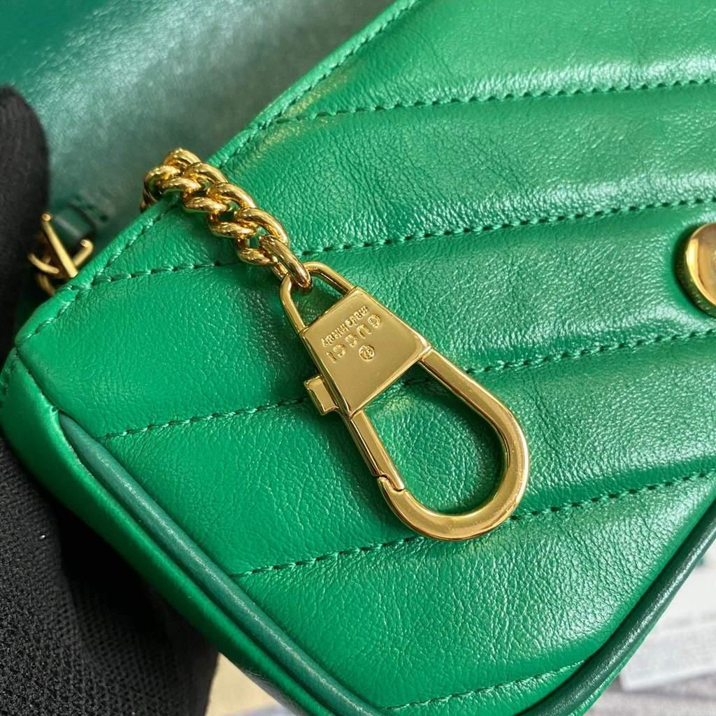 Gucci GG Marmont super mini bag 574969 Green