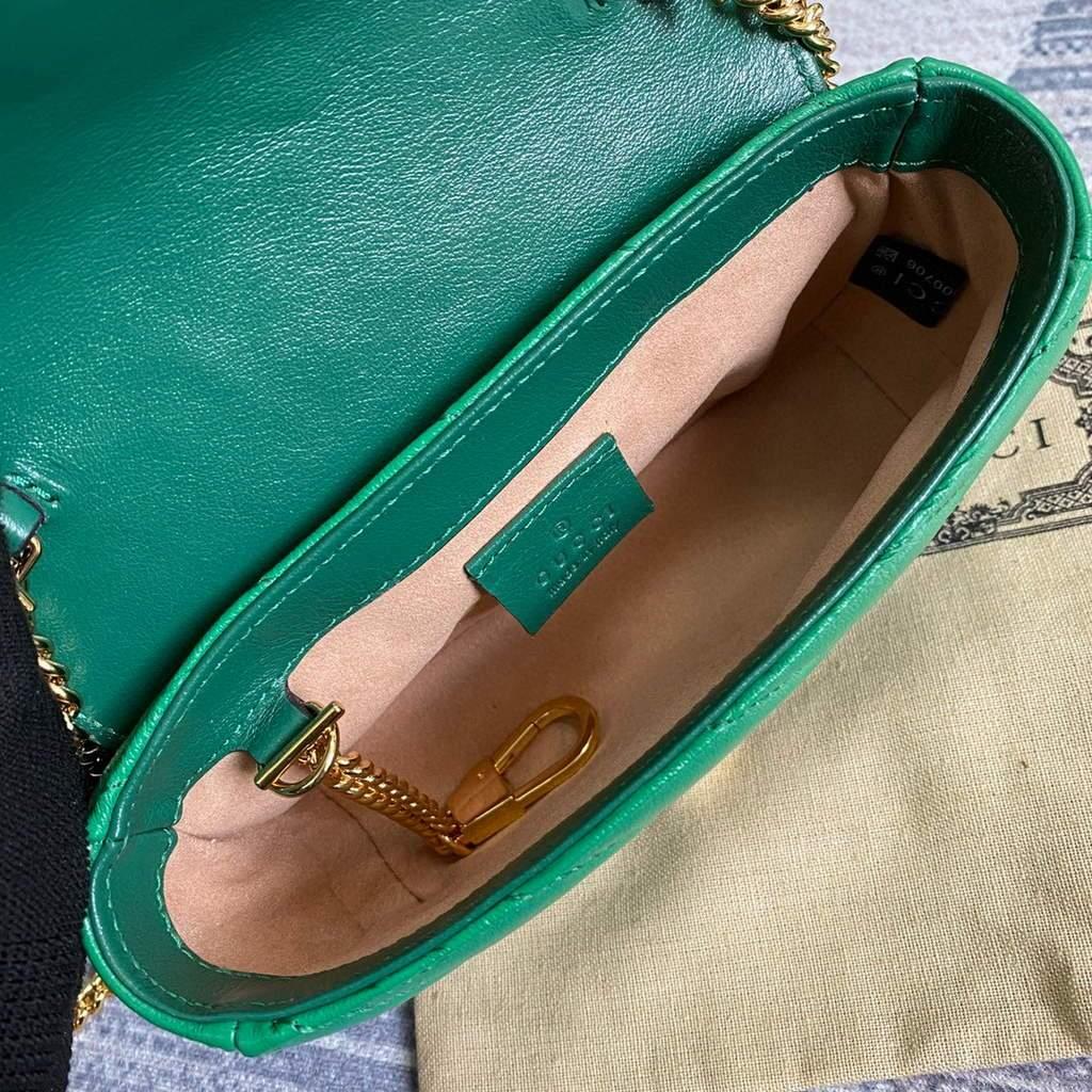 Gucci GG Marmont super mini bag 574969 Green