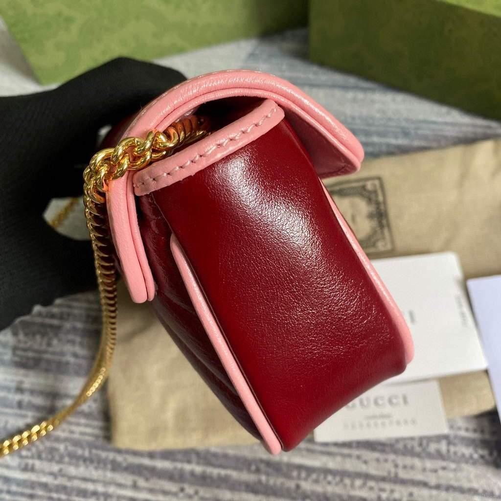 Gucci GG Marmont super mini bag 574969 Wine Red