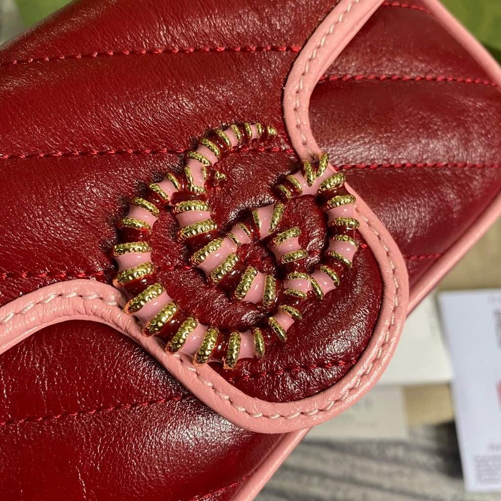 Gucci GG Marmont super mini bag 574969 Wine Red