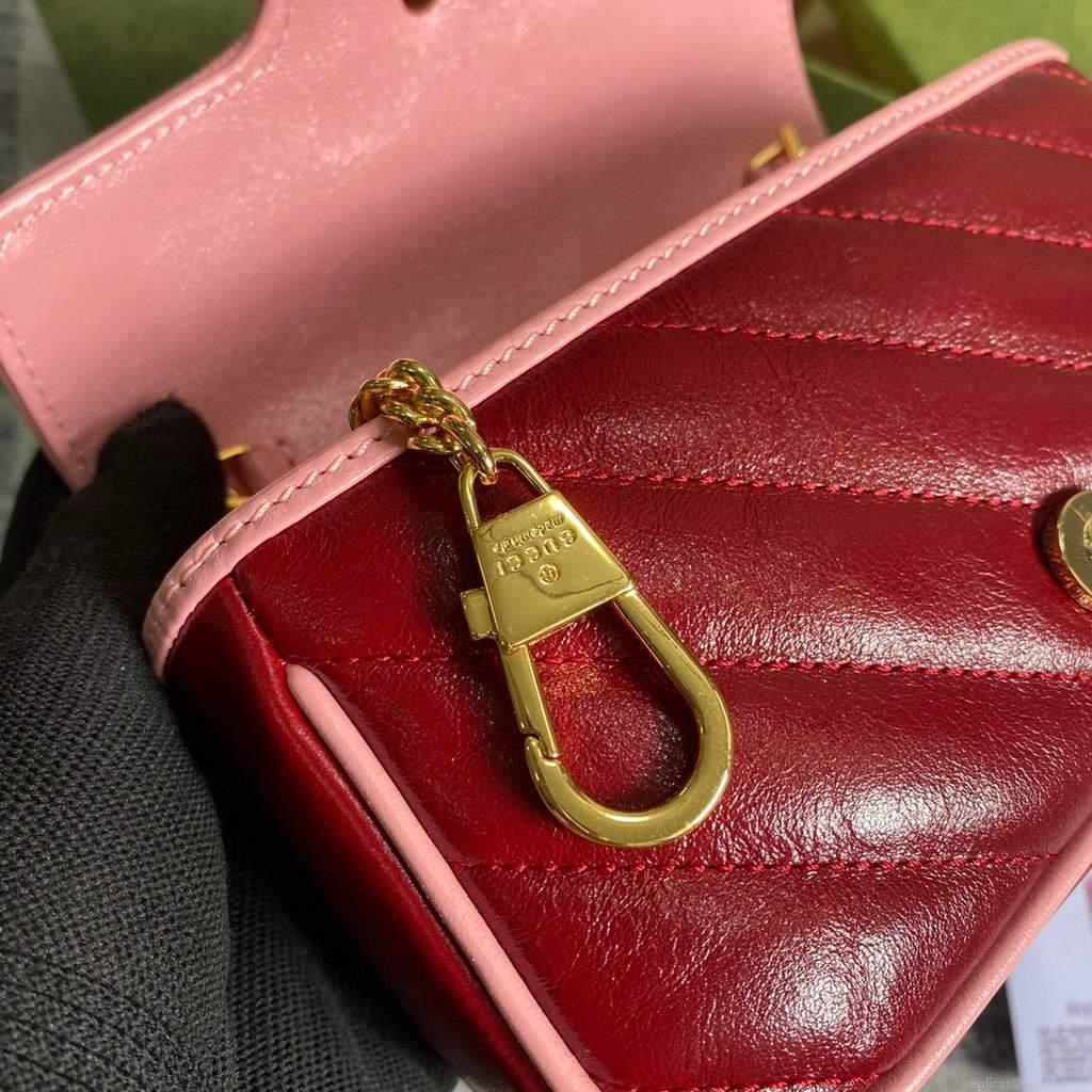 Gucci GG Marmont super mini bag 574969 Wine Red