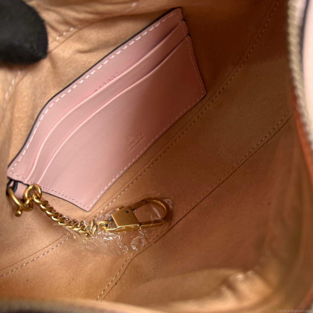 Gucci 699514 GG Marmont half-moon-shaped mini bag Pink