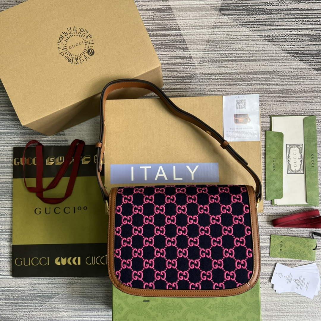 Gucci Horsebit 1955 shoulder bag 602204 plum with brown leather