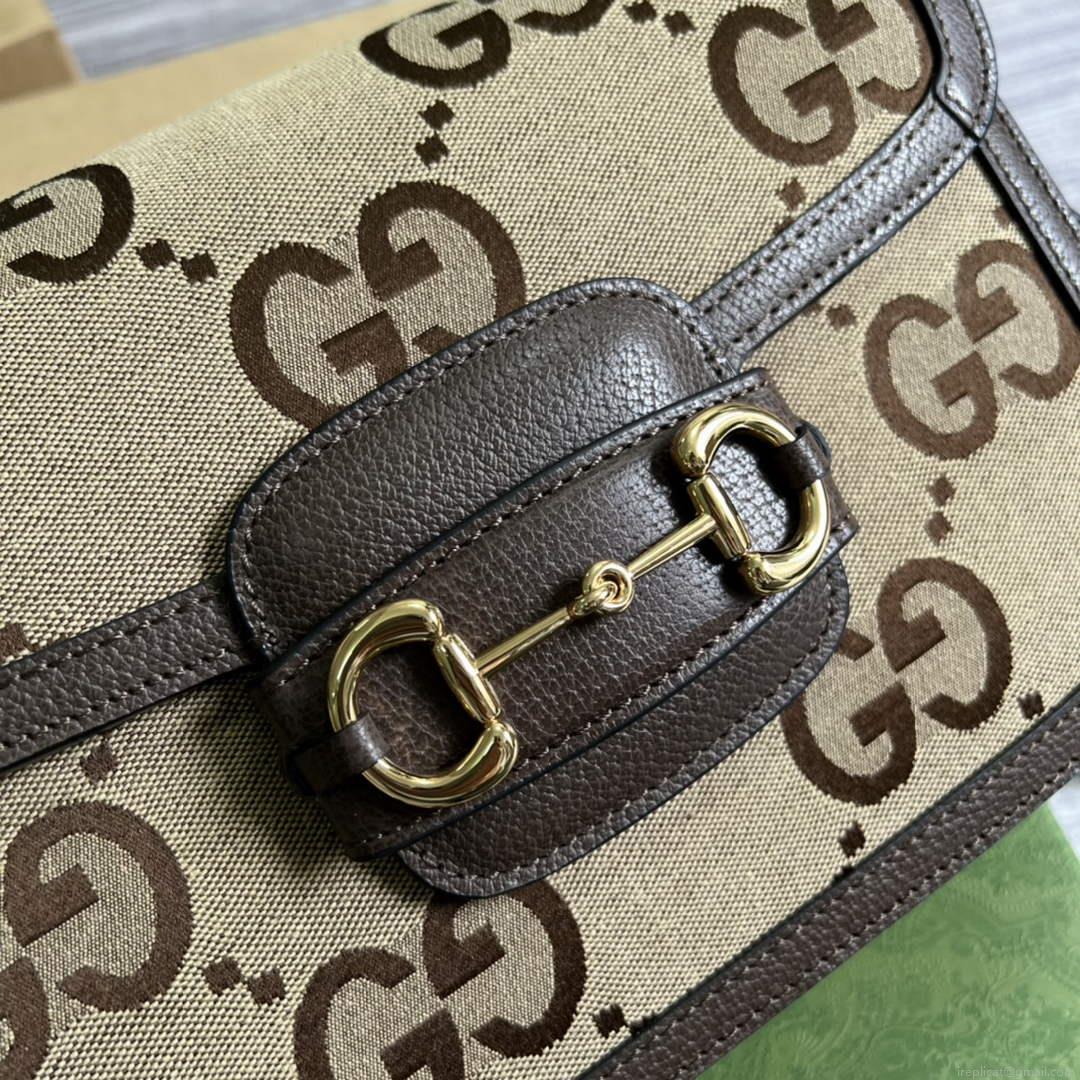 Gucci Horsebit 1955 shoulder bag 602204 brown with brown leather