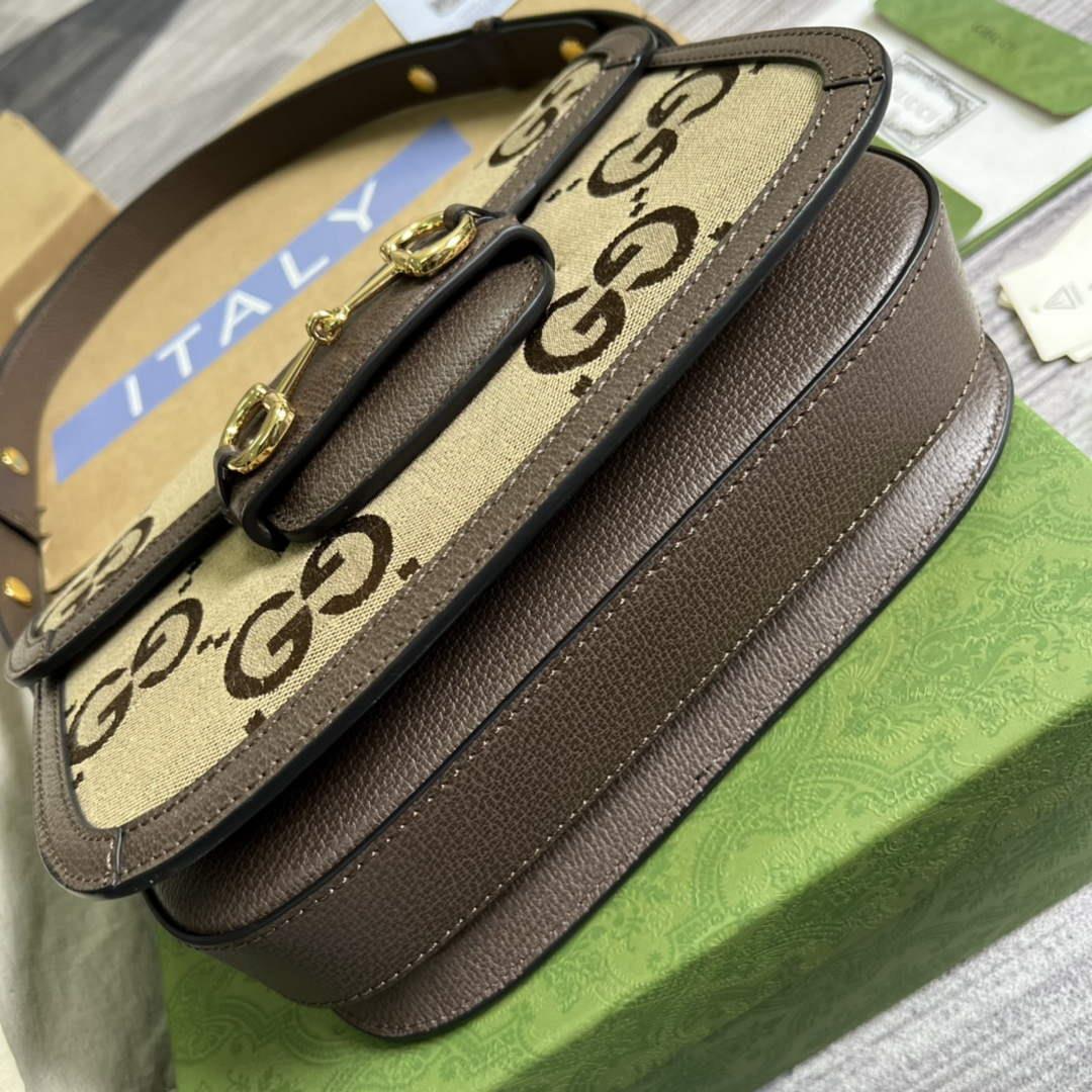 Gucci Horsebit 1955 shoulder bag 602204 brown with brown leather