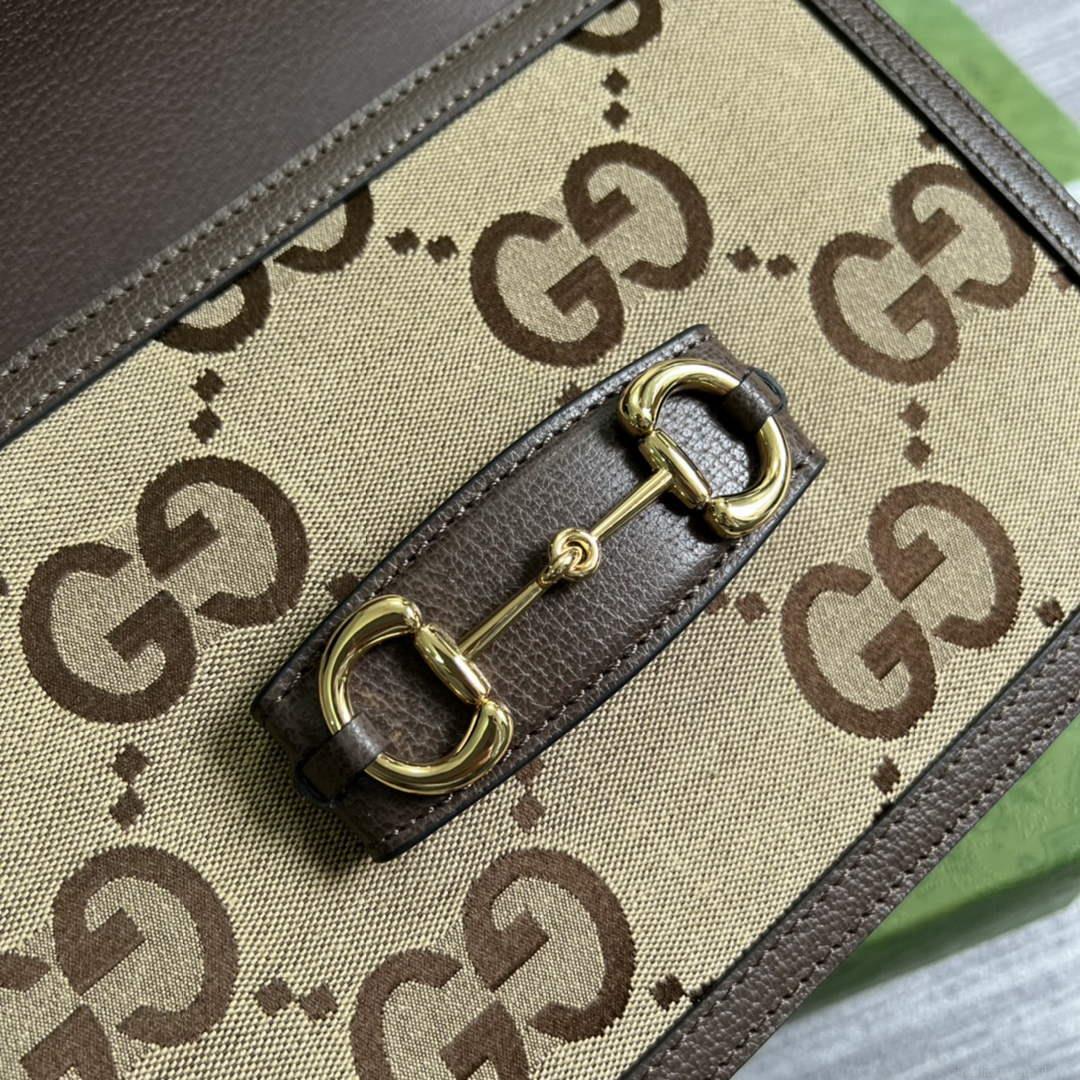 Gucci Horsebit 1955 shoulder bag 602204 brown with brown leather