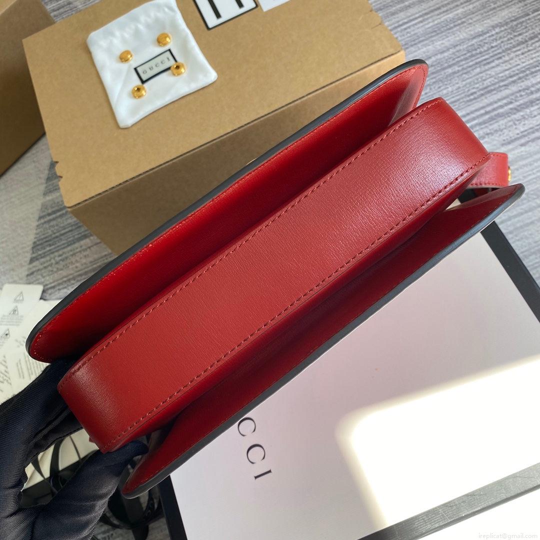 Gucci Horsebit 1955 shoulder bag 602204 Red leather