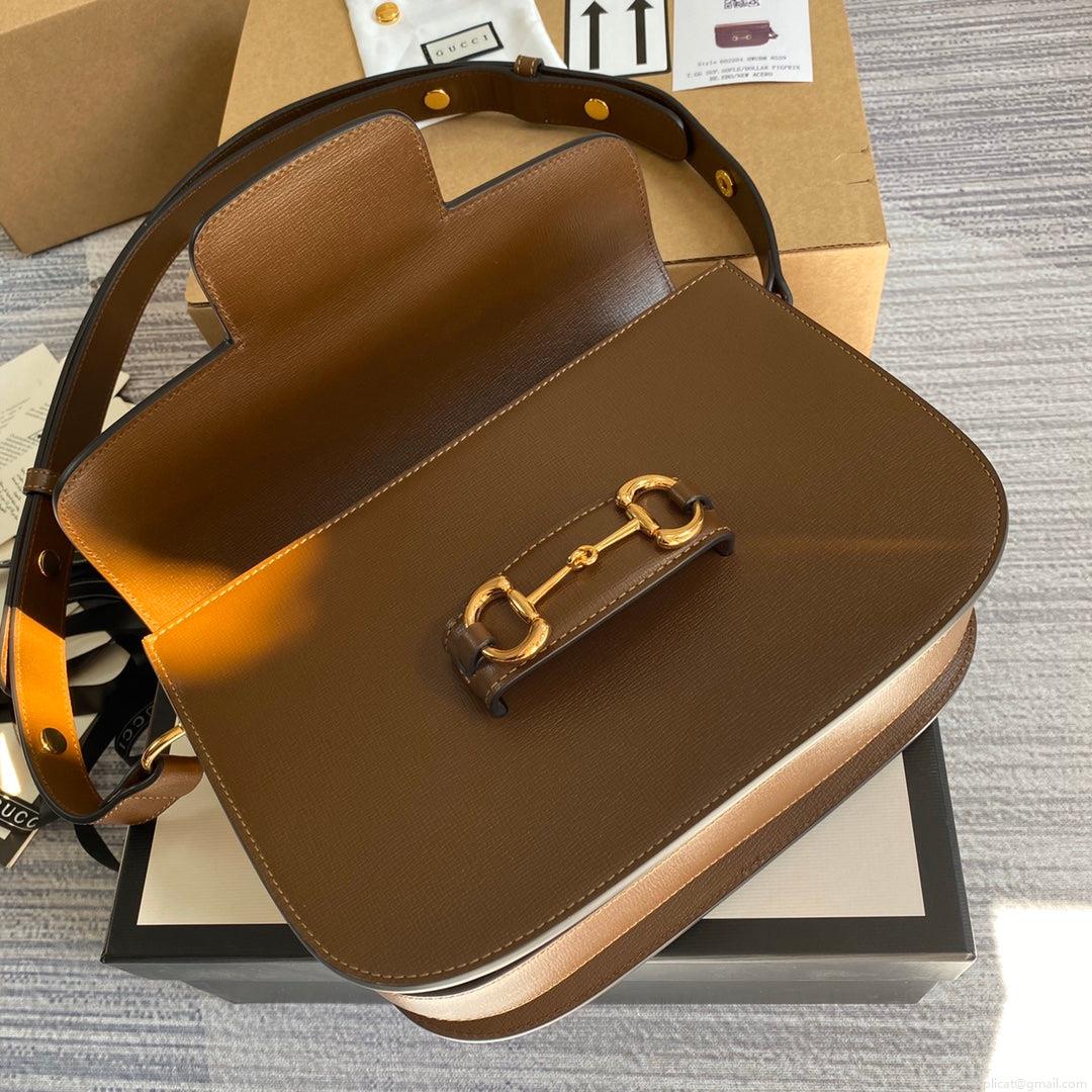 Gucci Horsebit 1955 shoulder bag 602204 Brown leather