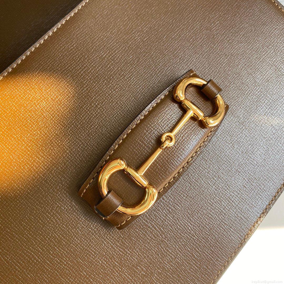 Gucci Horsebit 1955 shoulder bag 602204 Brown leather