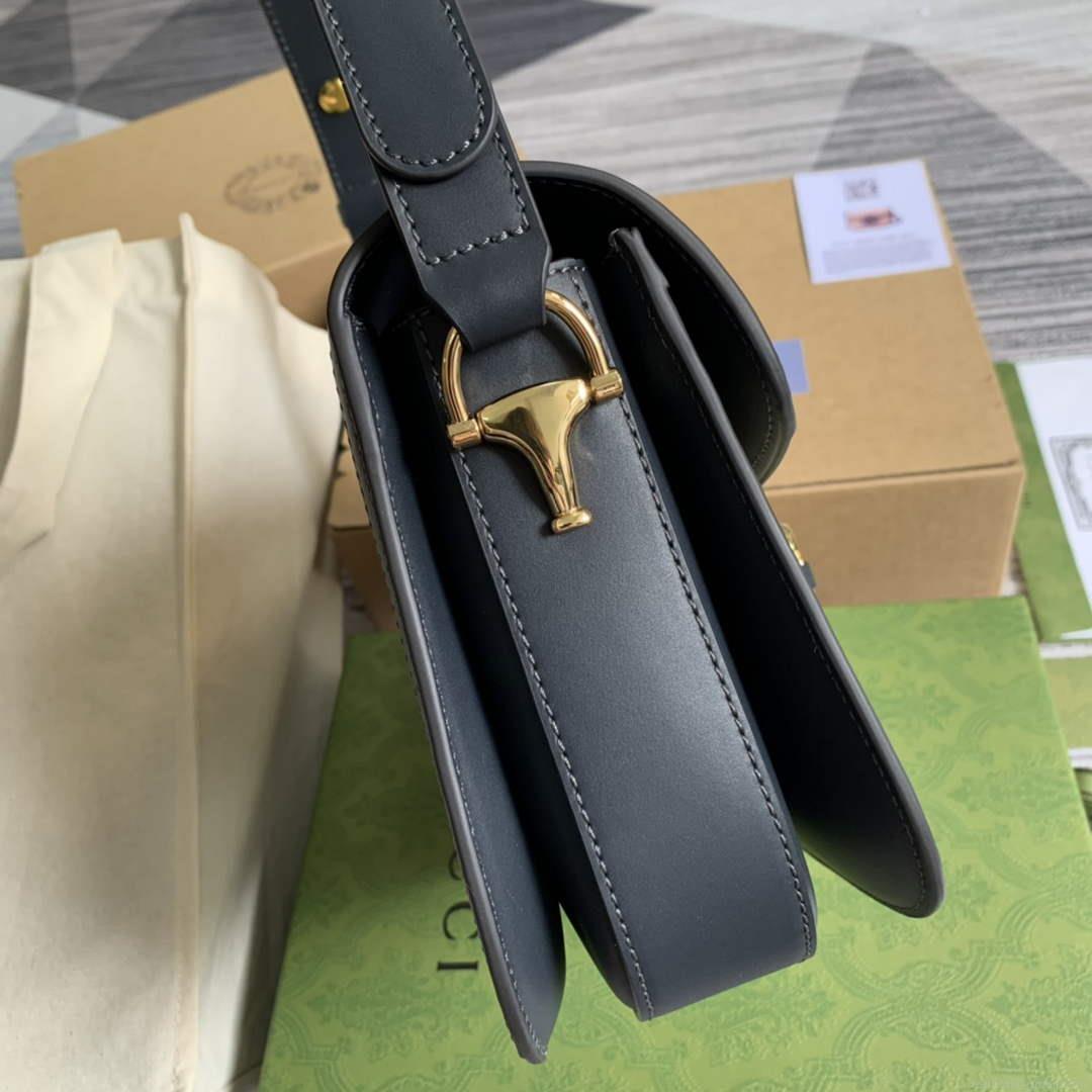 Gucci Horsebit 1955 shoulder bag Beige with 602204 black leather