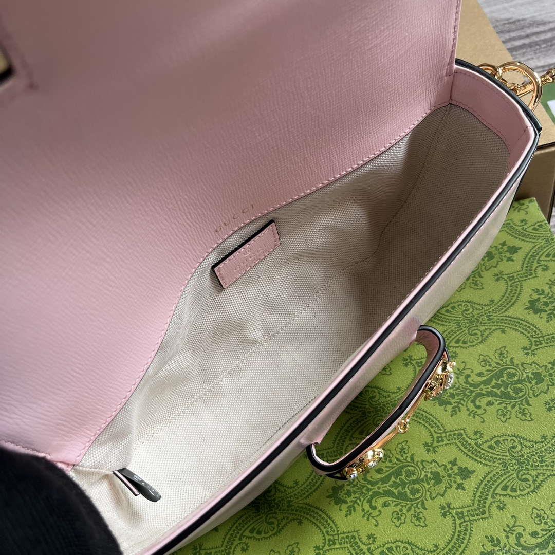 Gucci 735178 Gucci Horsebit 1955 small shoulder bag Pink
