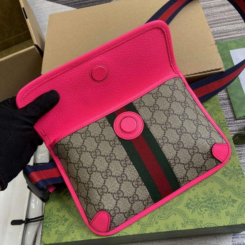 Gucci 752597 Ophidia GG Small Belt Bag Rose red