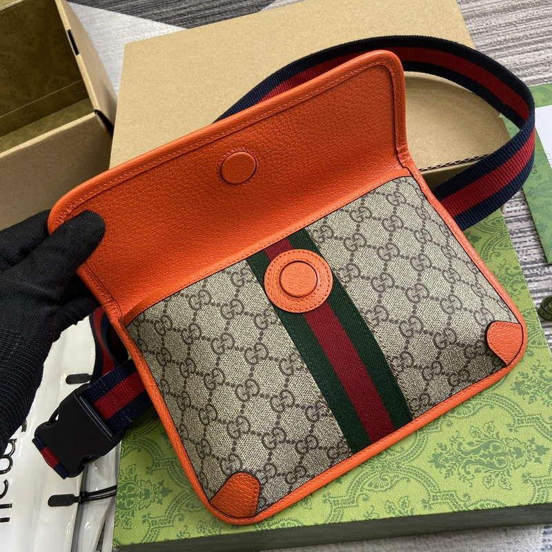 Gucci 752597 Ophidia GG Small Belt Bag Orange