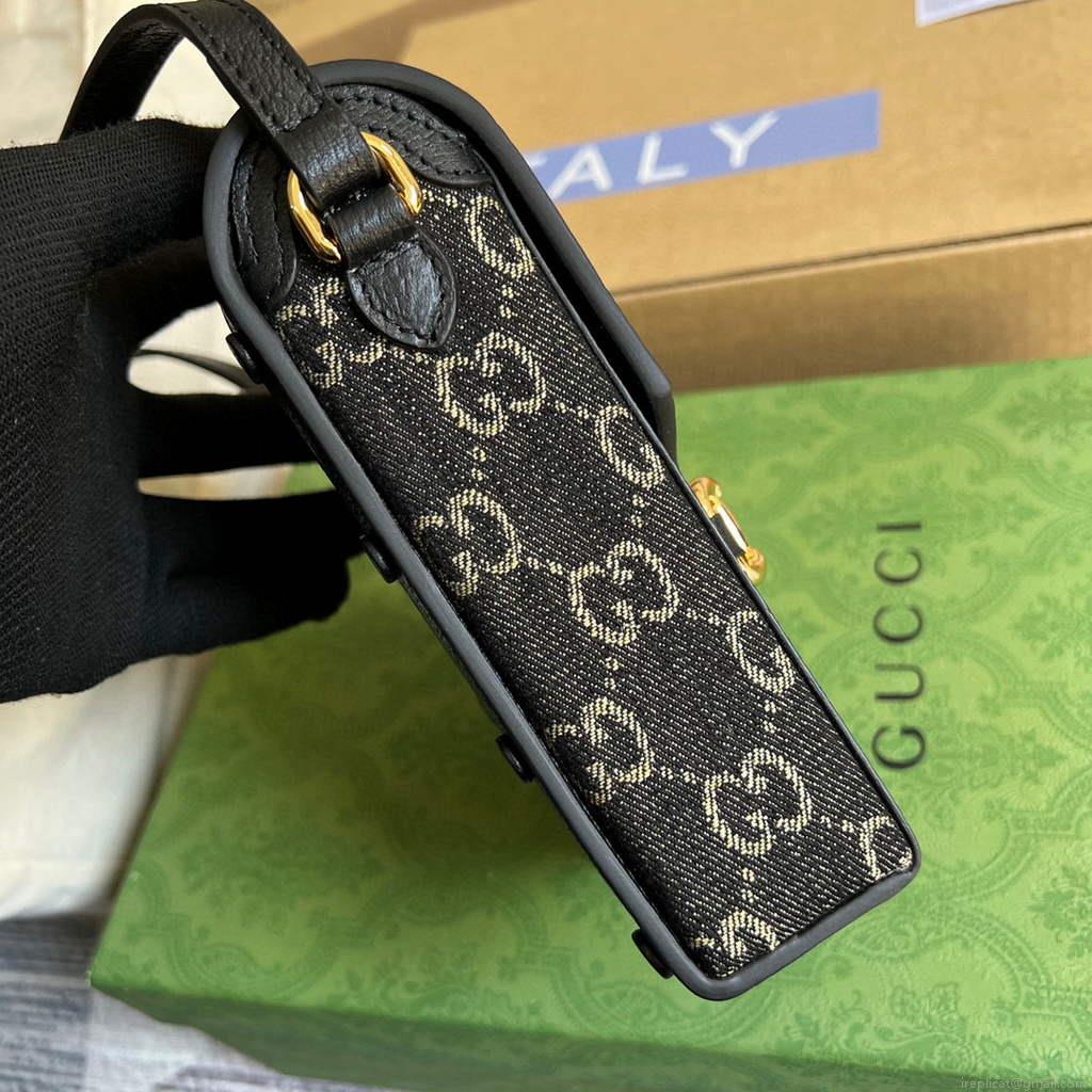 Gucci 625615 Gucci Horsebit 1955 Mini Bag Black