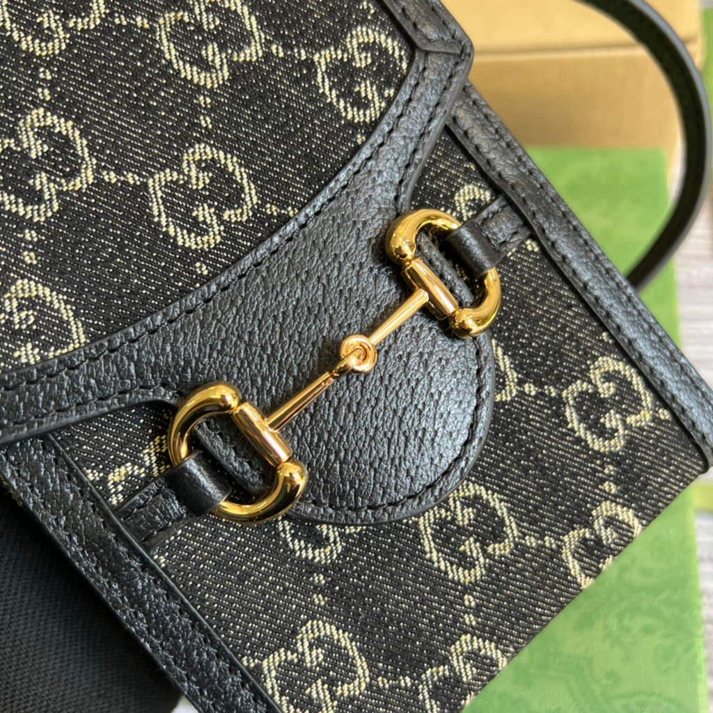 Gucci 625615 Gucci Horsebit 1955 Mini Bag Black