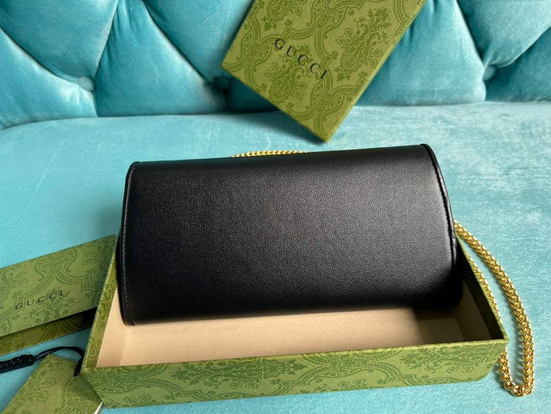 Gucci 725215 Gucci Blondie continental chain wallet Black