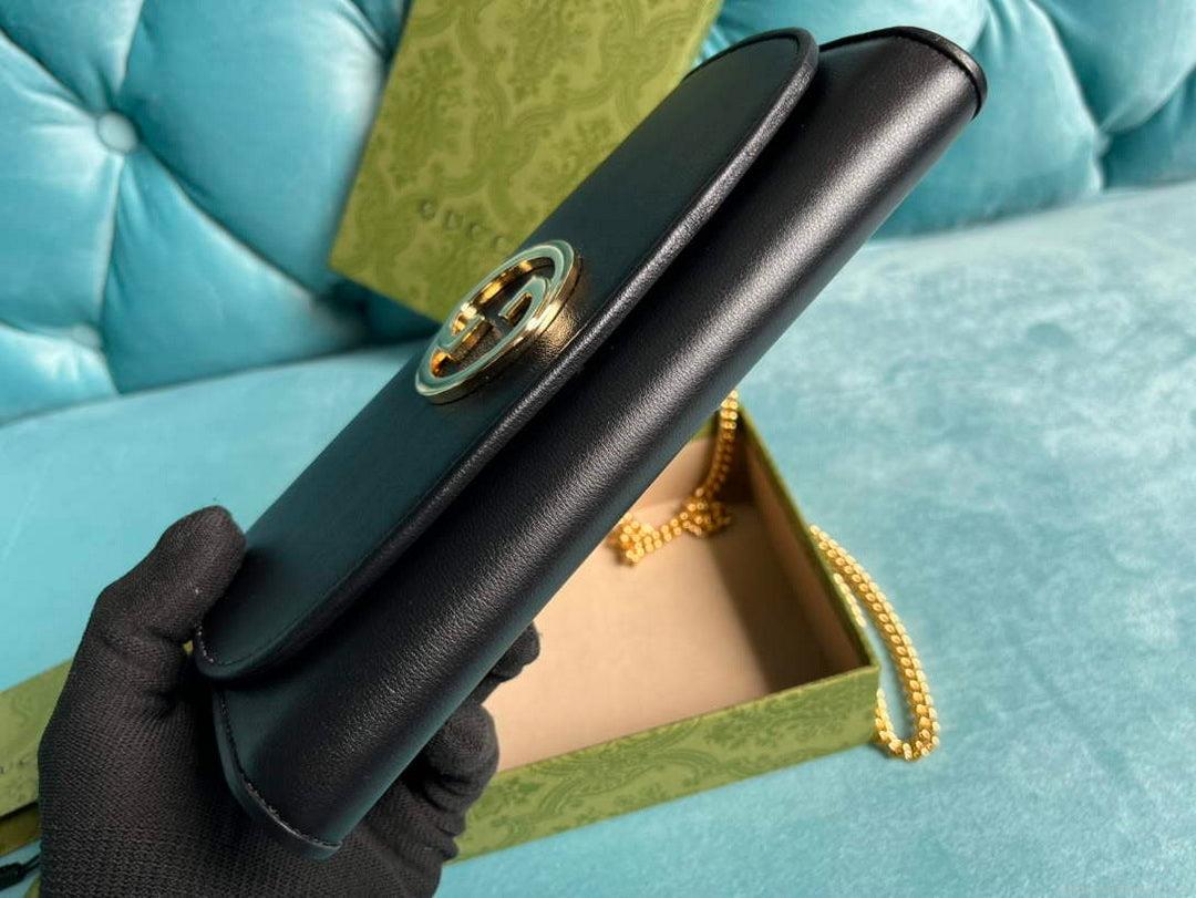 Gucci 725215 Gucci Blondie continental chain wallet Black