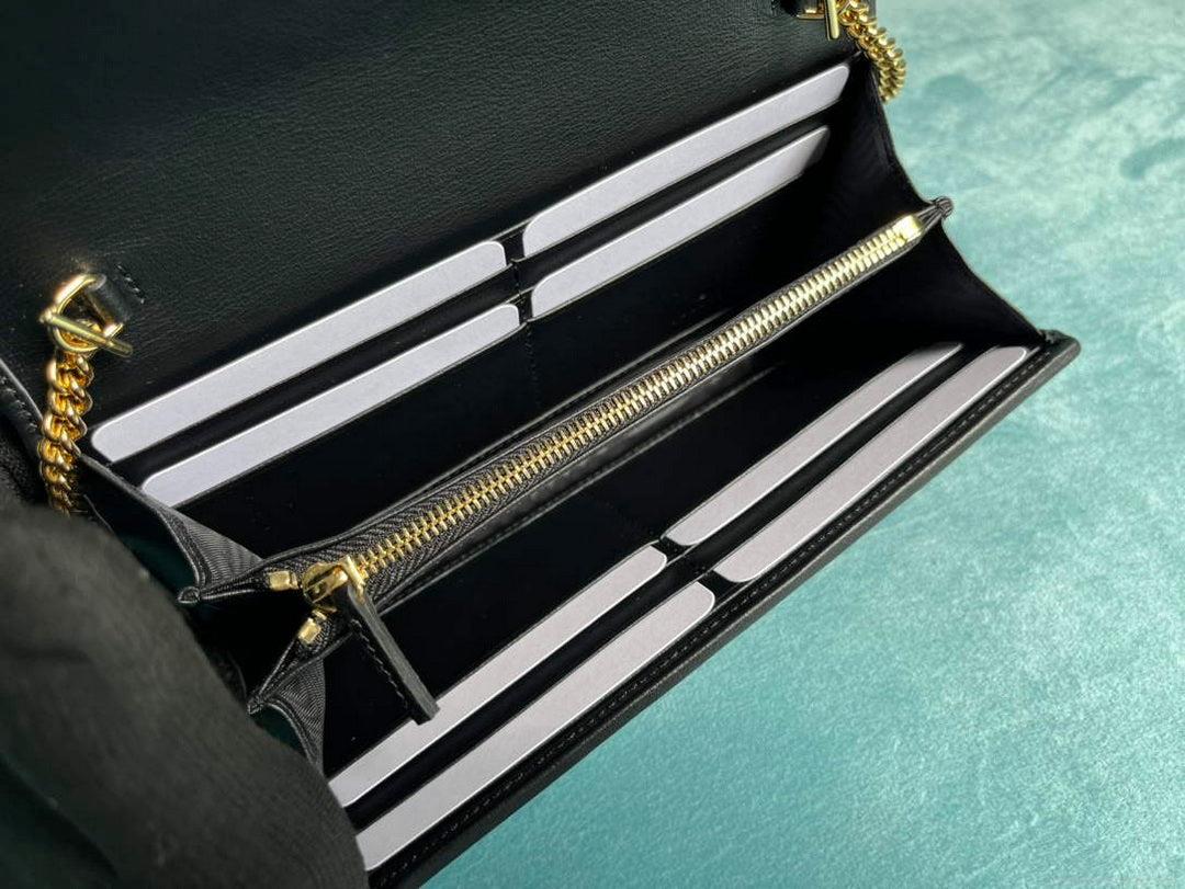 Gucci 725215 Gucci Blondie continental chain wallet Black