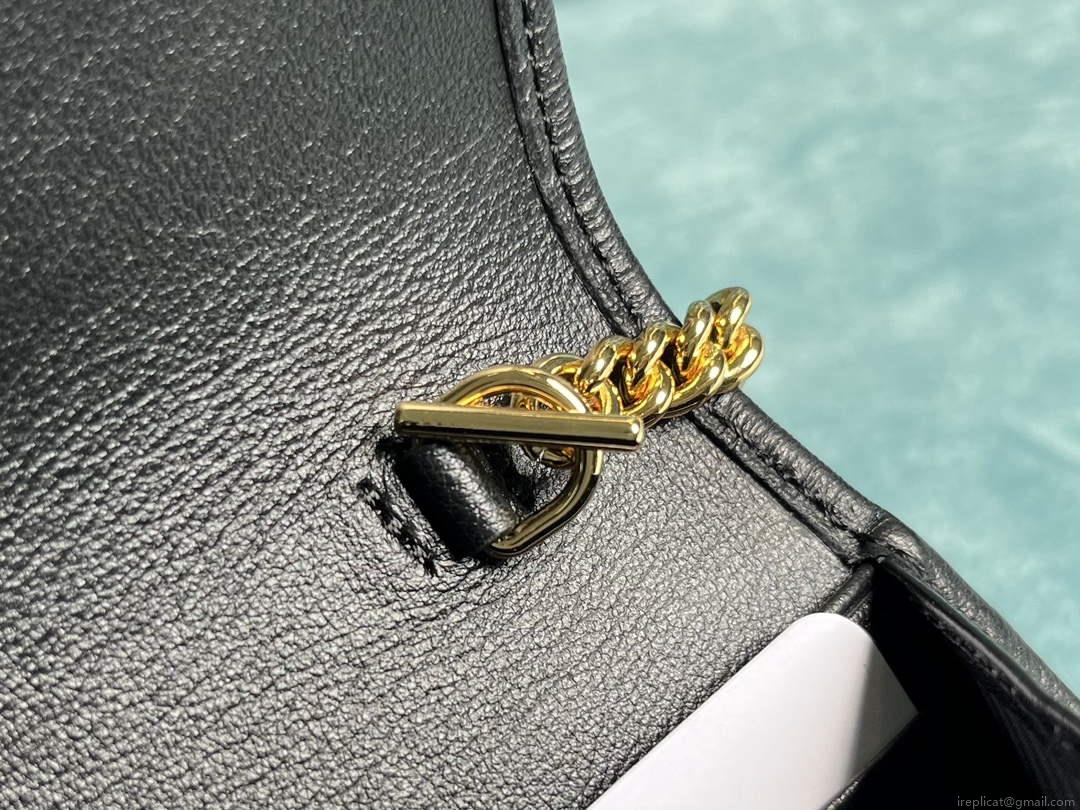 Gucci 725215 Gucci Blondie continental chain wallet Black