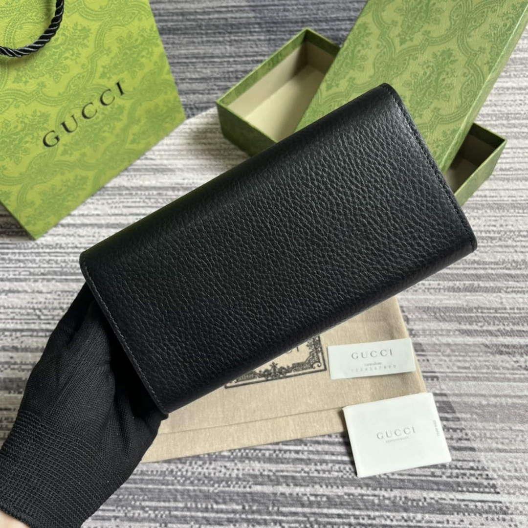 Gucci 750461 Wallet With Interlocking G Python Bow Black