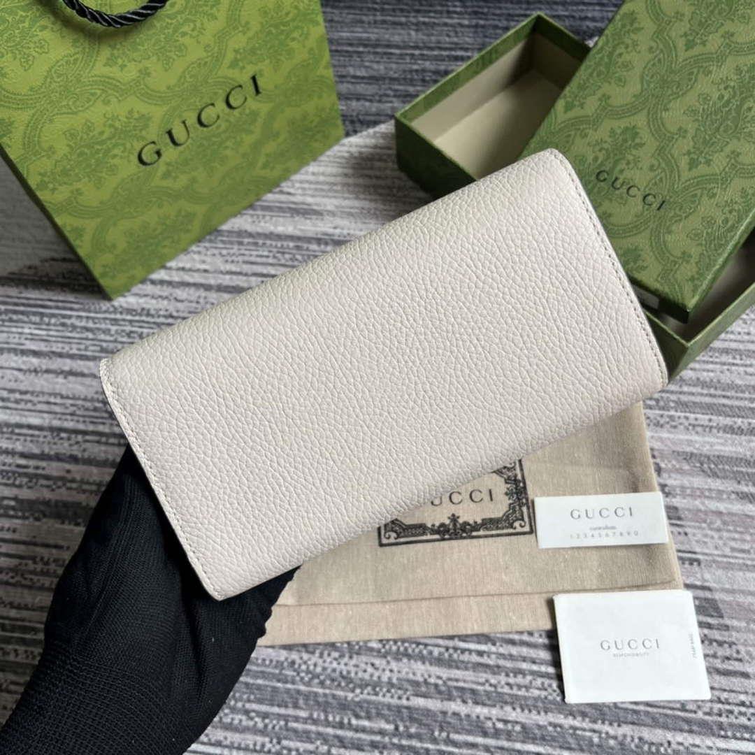 Gucci 750461 Wallet With Interlocking G Python Bow White