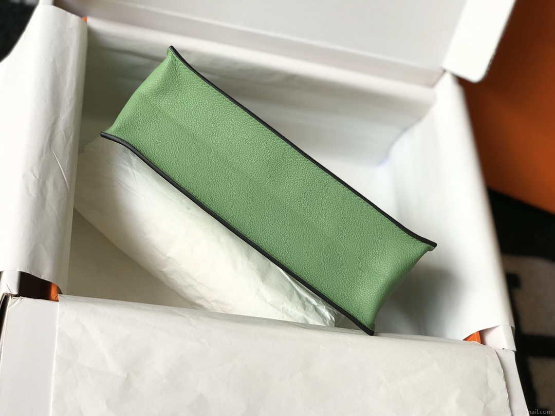 Hermes Kelly Danse 22cm Leather Bag 20362 Avocado Green