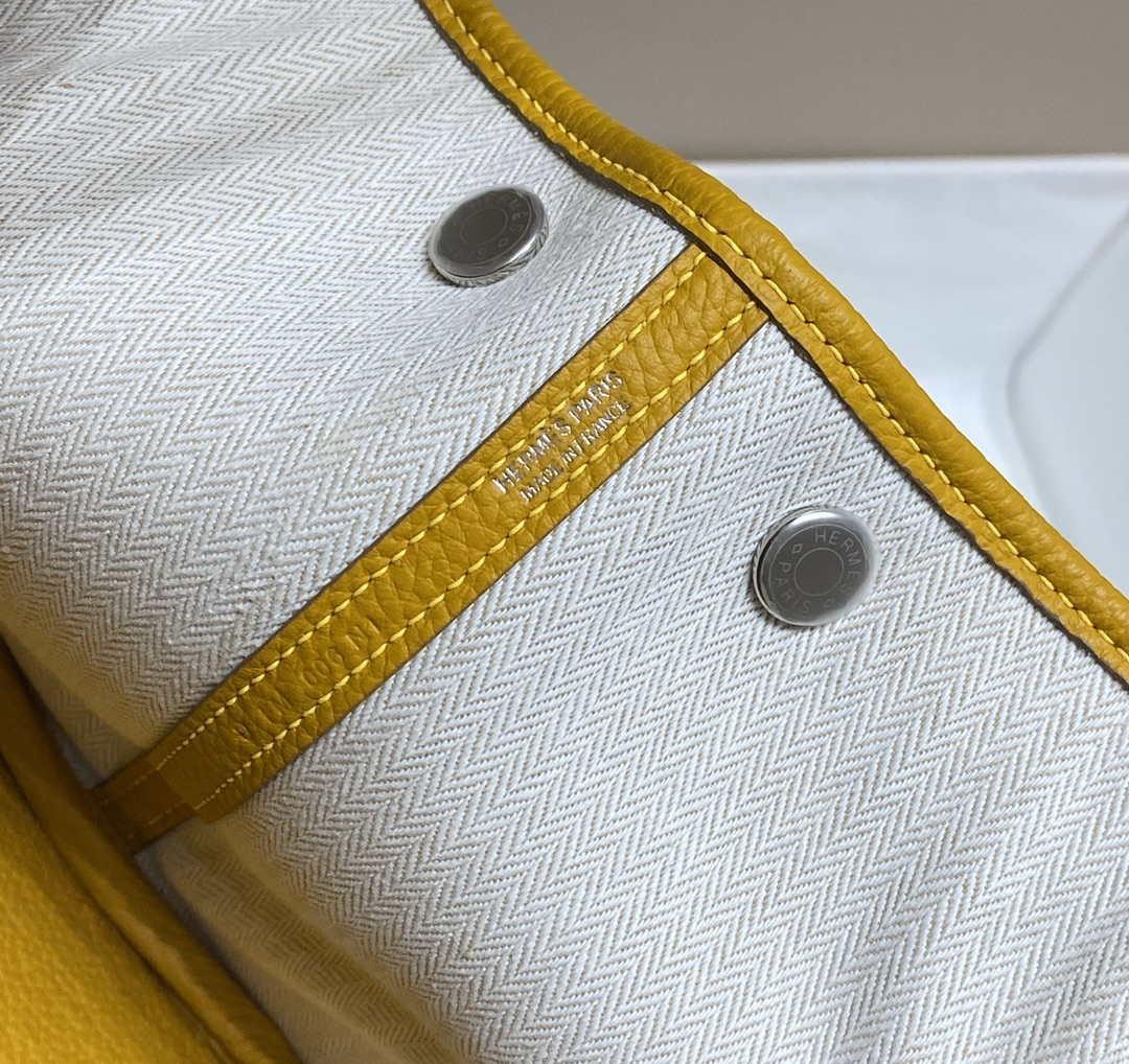 Hermes Yellow Clemence Garden Party 30cm Bag H239041