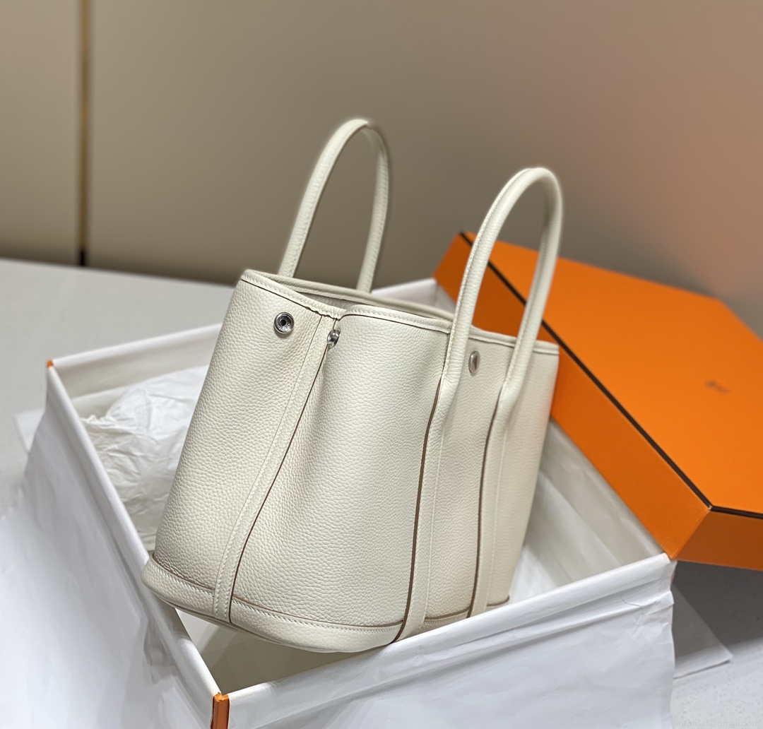 Hermes Beige Clemence Garden Party 30cm Bag H239042